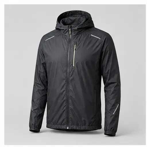 Athletic Rush packable windbreaker cut direction