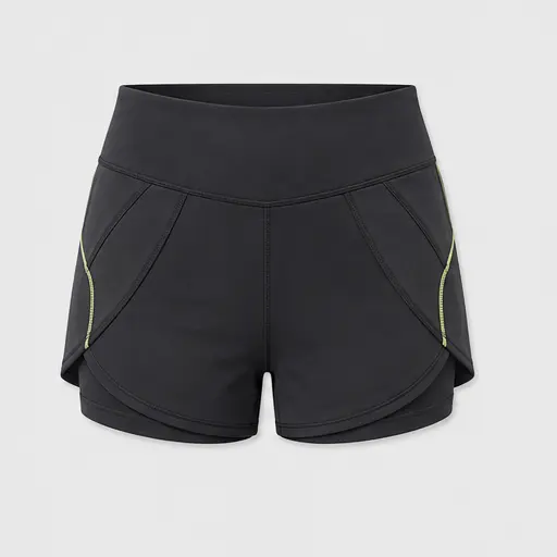 Athletic Rush shaped training short cut direction