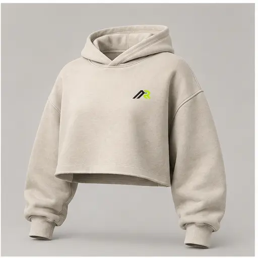 Athletic Rush cropped wide body hoodie cut style