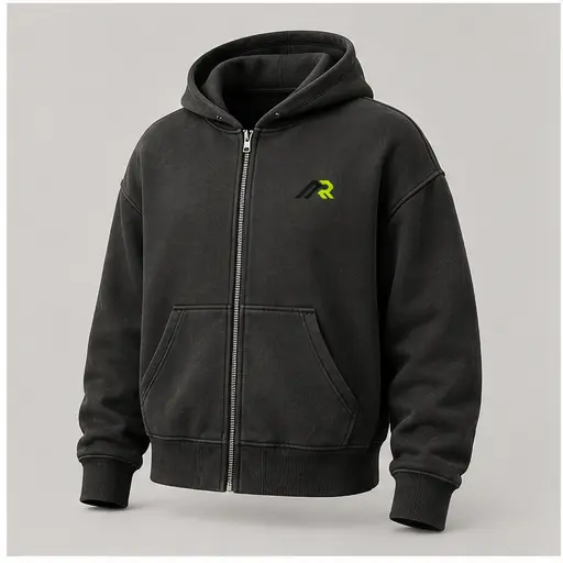 Athletic Rush full zip-up hoodie cut style
