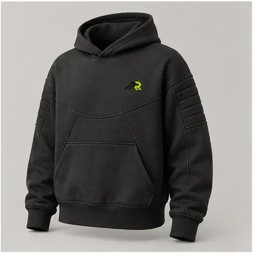 Athletic Rush panelled statement hoodie hoodie cut style
