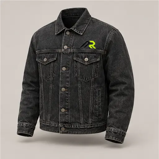 Athletic Rush denim trucker jacket cut style