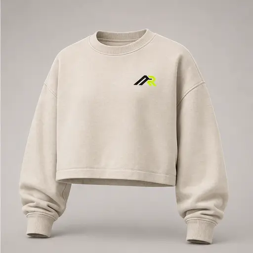 Athletic Rush cropped wide fit sweatshirt cut style