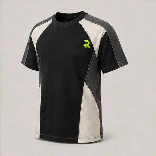 Athletic Rush panelled cut-and-sew T-shirt cut style