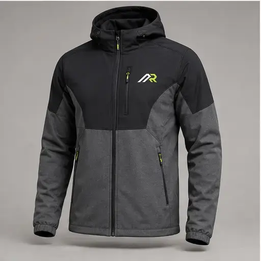 Athletic Rush hybrid woven hoodie technical midlayer cut direction