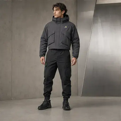 Athletic Rush cropped technical jacket techwear jacket cut direction
