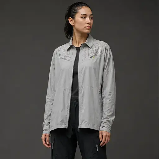 Athletic Rush ventilated layer technical overshirt cut direction
