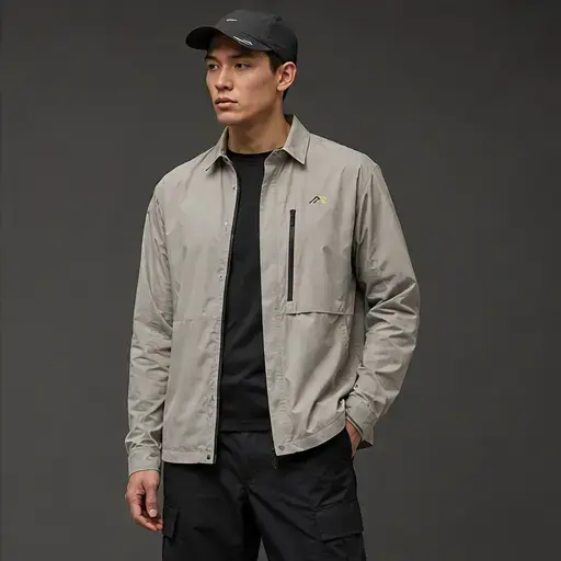Athletic Rush packable overshirt technical overshirt cut direction